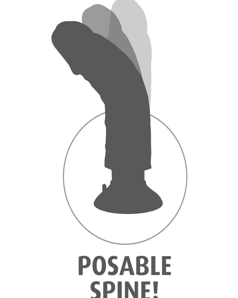 Pene vibrador King Cock de 7" color carne