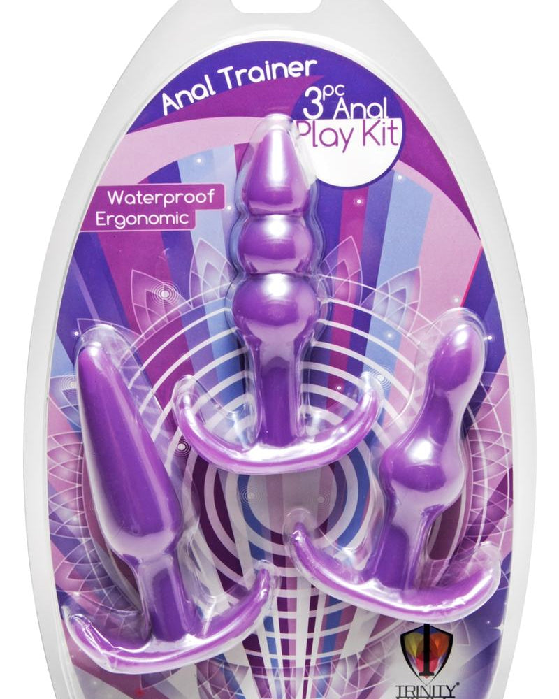 Trinity Vibes Anal Trainer Play Kit Waterproof Purple 3 Each Per Pack