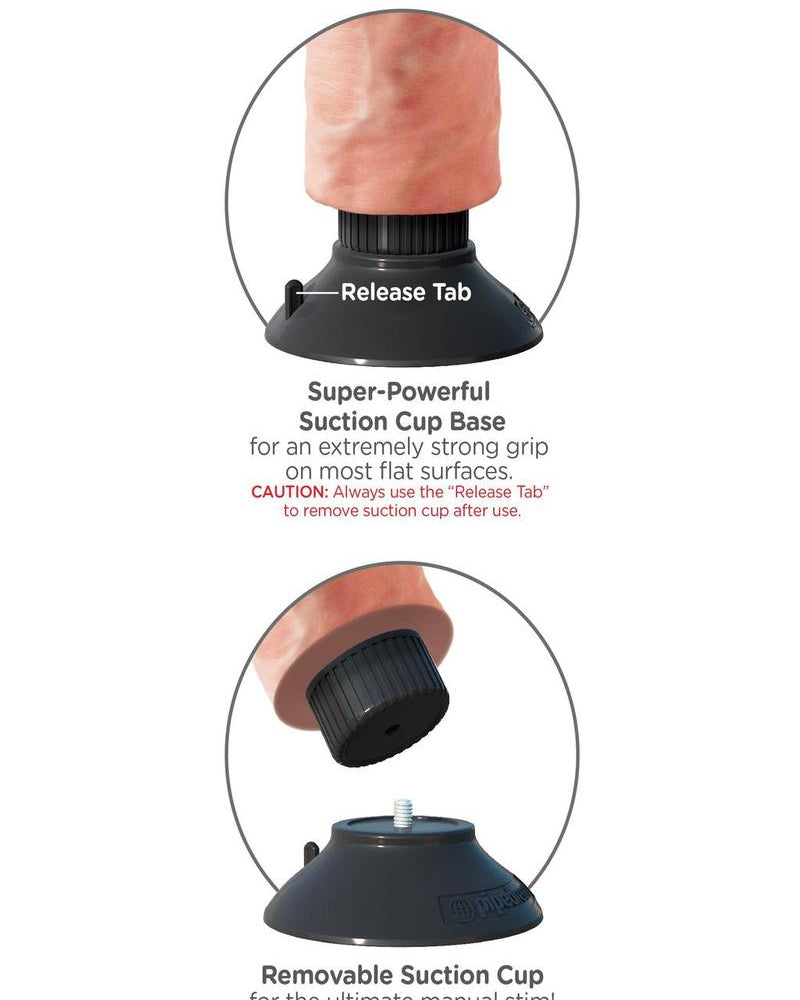 King Cock - Pene vibrador de 10 pulgadas con testículos color carne