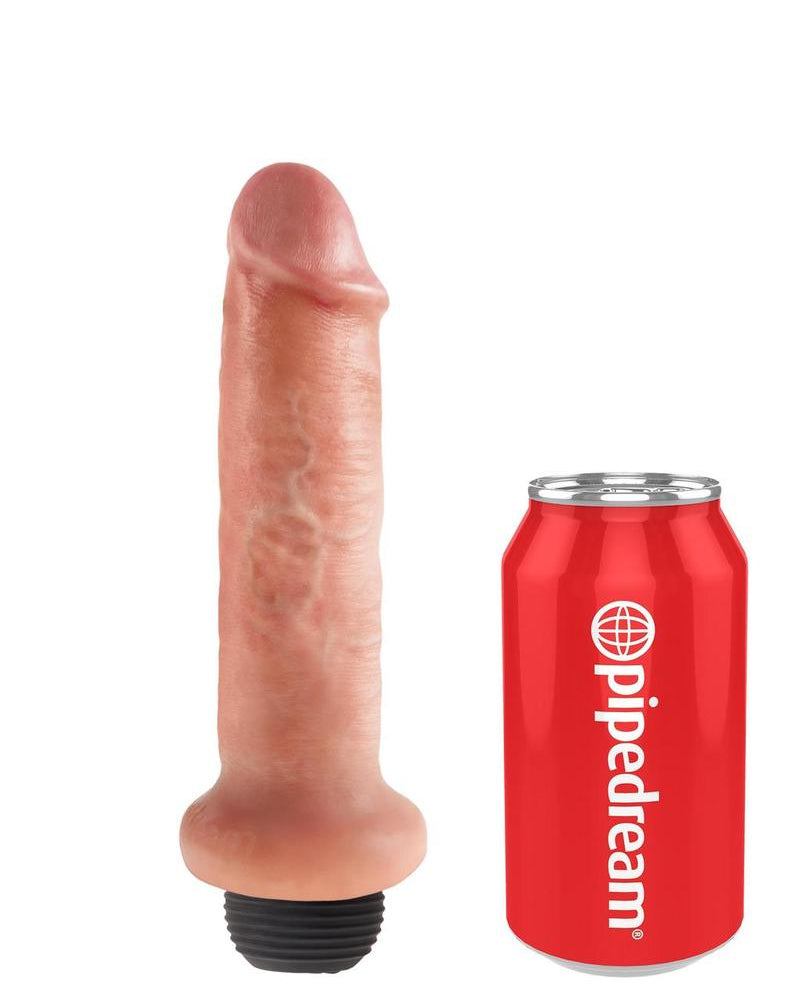 King Cock - Polla chorreante de 6" color carne