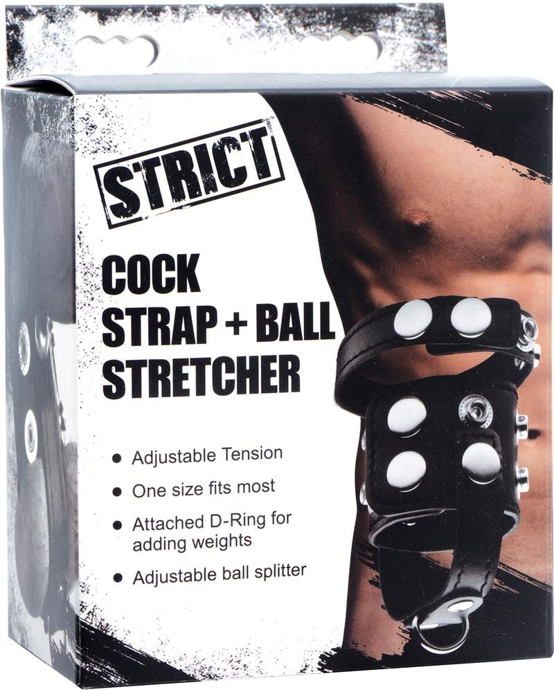Camilla de testículos con correa para el pene estricta
