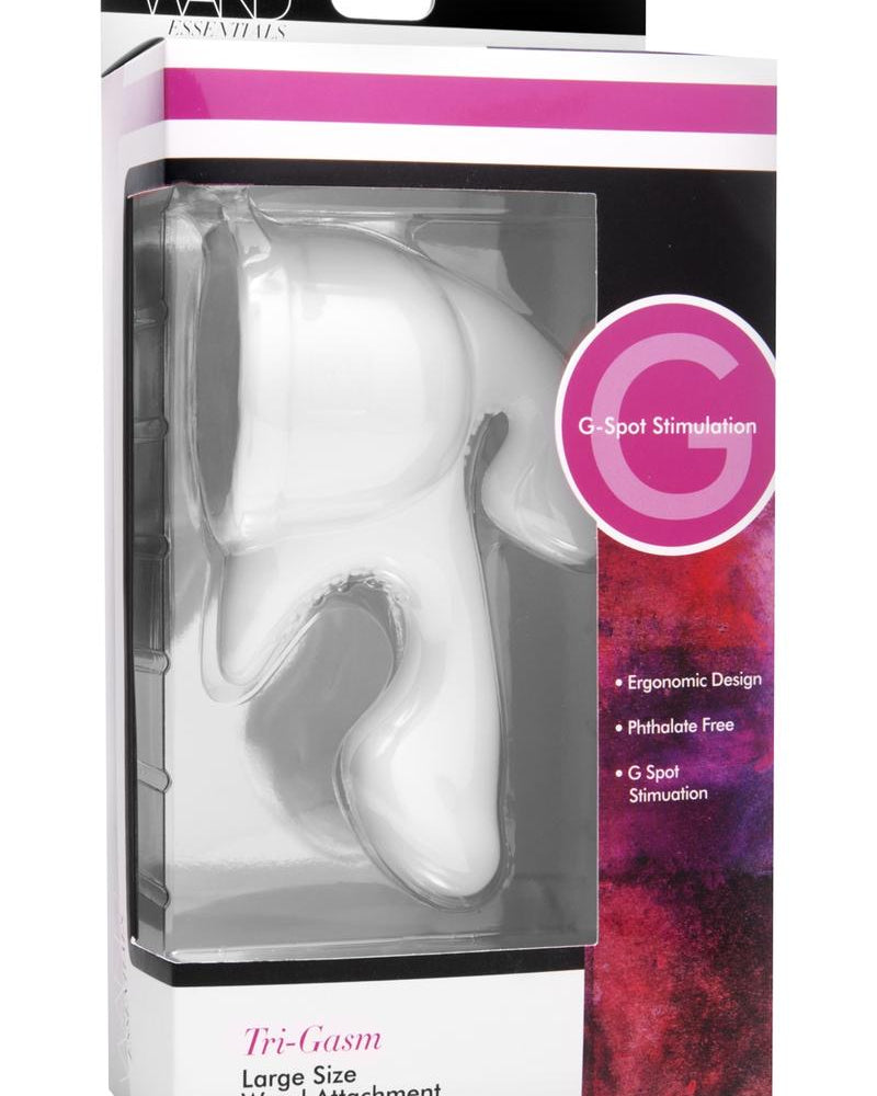 Accesorio de varita Tri-Gasm de Wand Essentials, color blanco, grande
