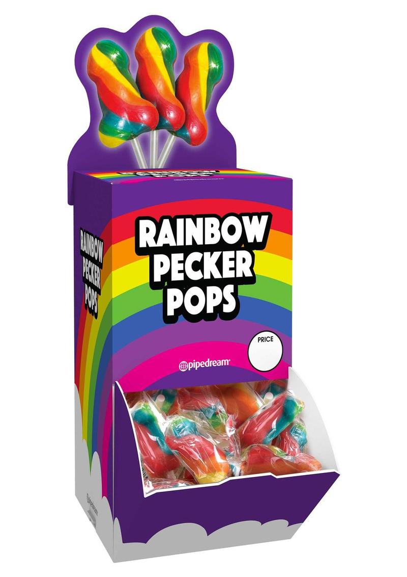 Rainbow Pecker Pops 72 Pieces Per Bowl