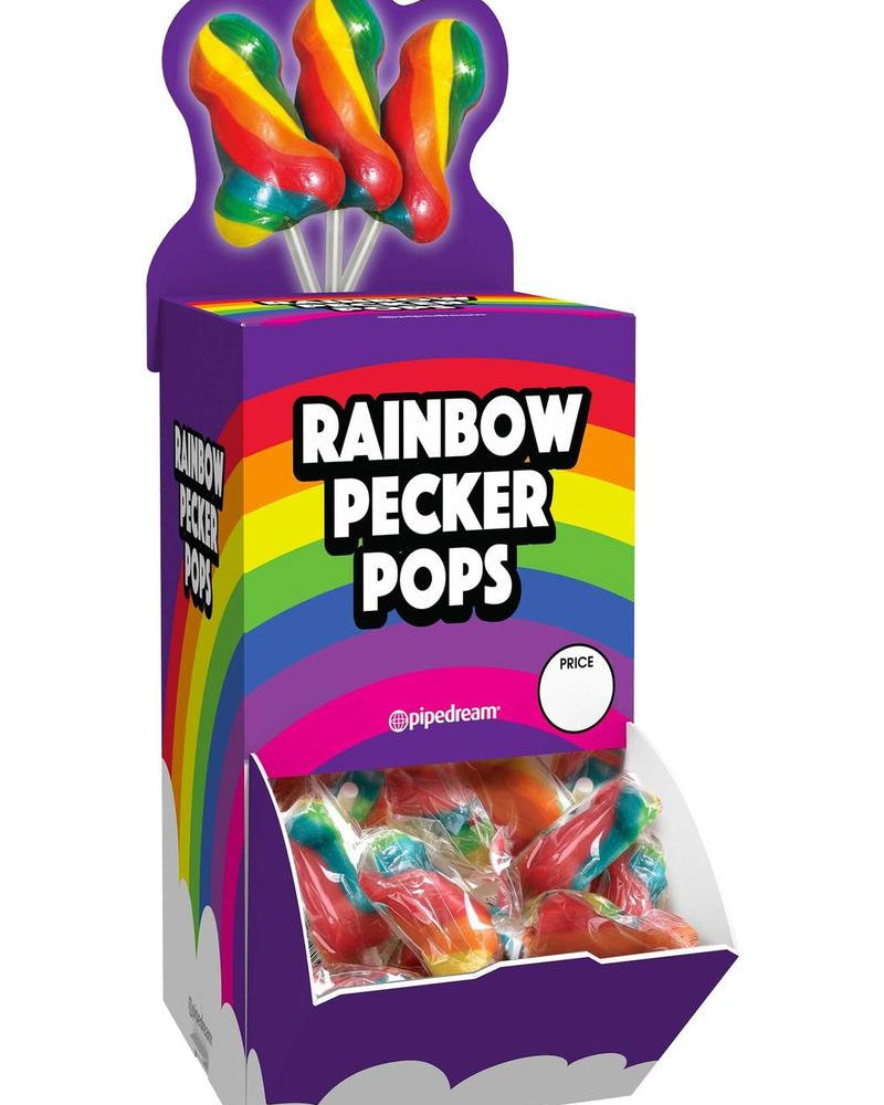 Paletas Rainbow Pecker 72 piezas por tazón