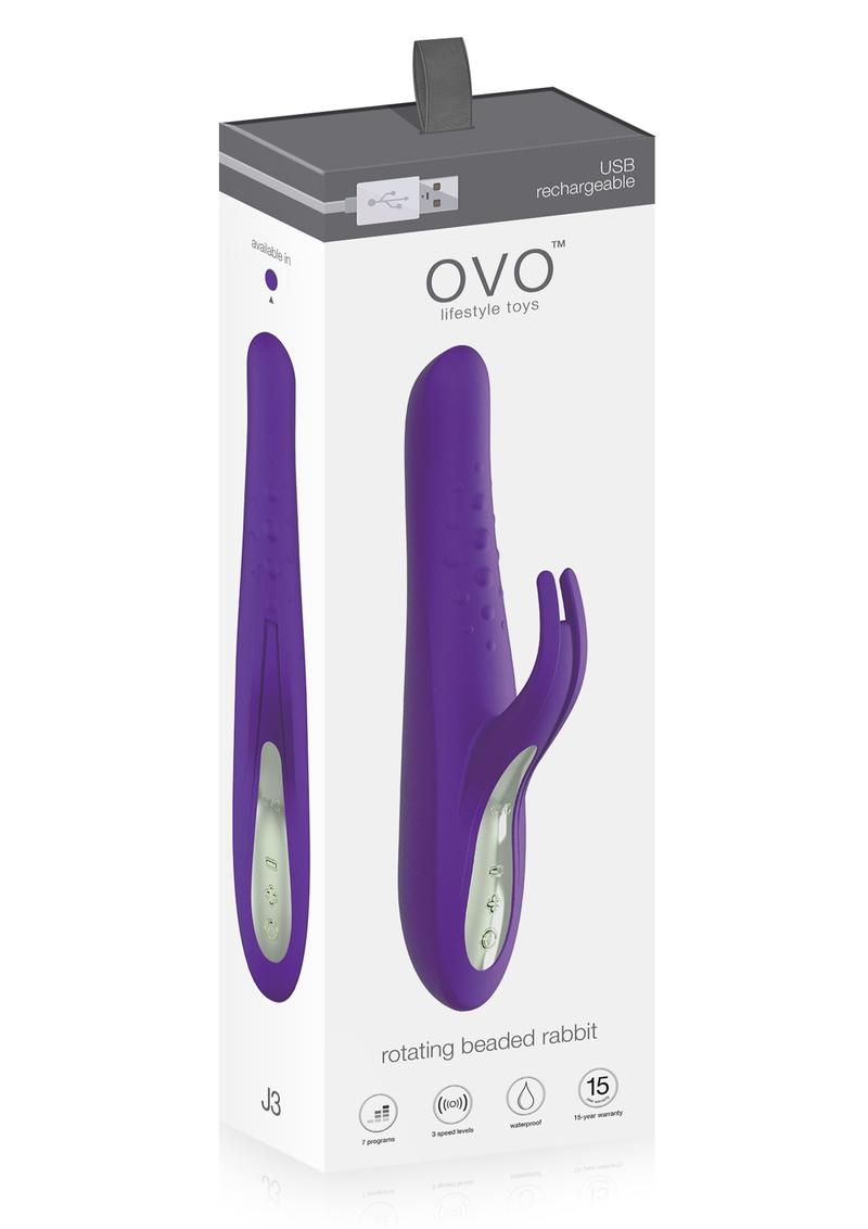 Ovo J3 Rechargeable Rabbit Purple
