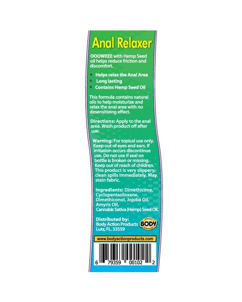 Ooowee Anal Relax Silicona con Cáñamo 1.7oz