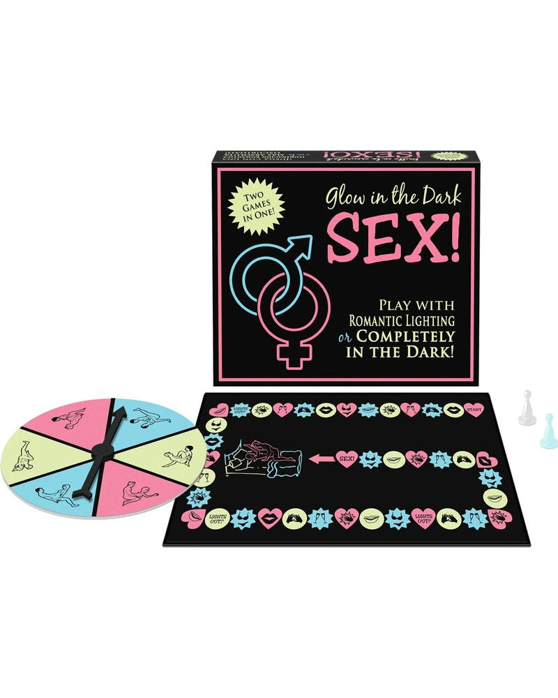 Juego de mesa sexual que brilla en la oscuridad