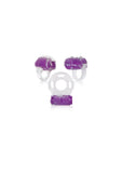 Juego de anillos para el pene Ring True, transparente y morado
