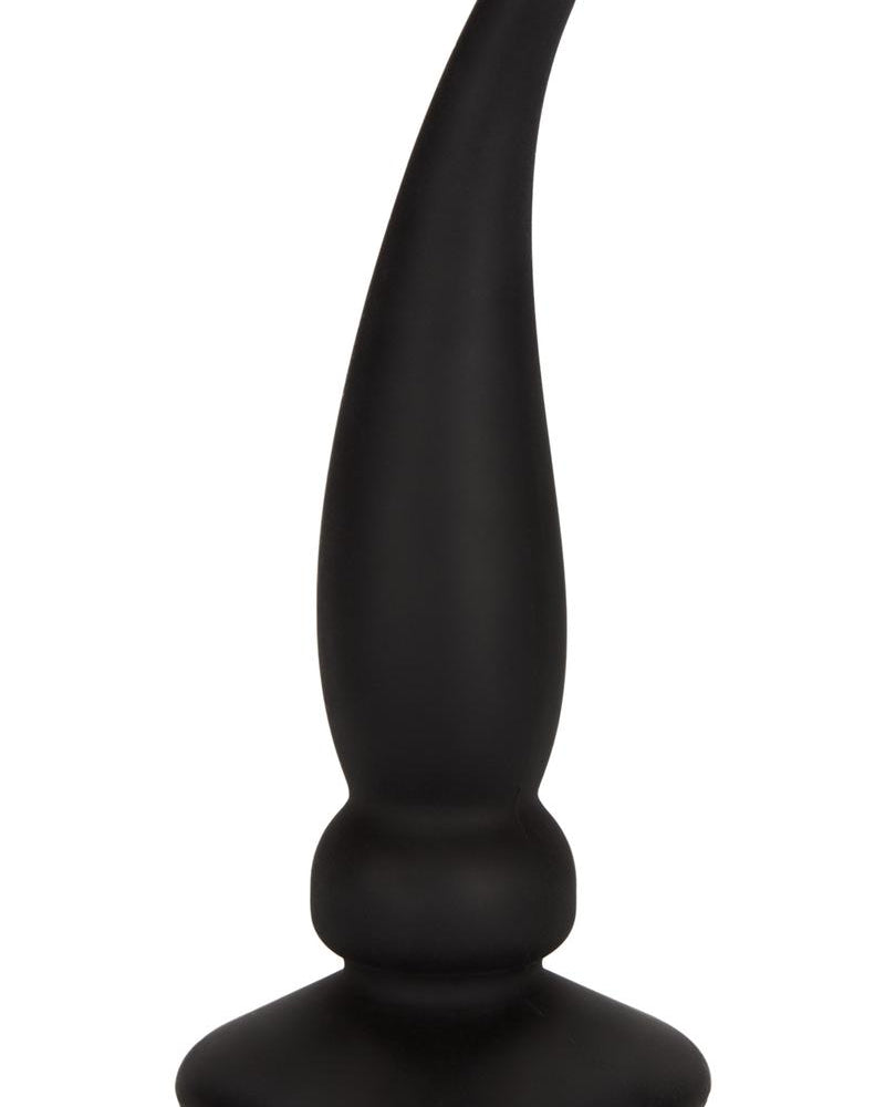 Tapón anal de silicona Rump Rider de color negro de 4,25 pulgadas