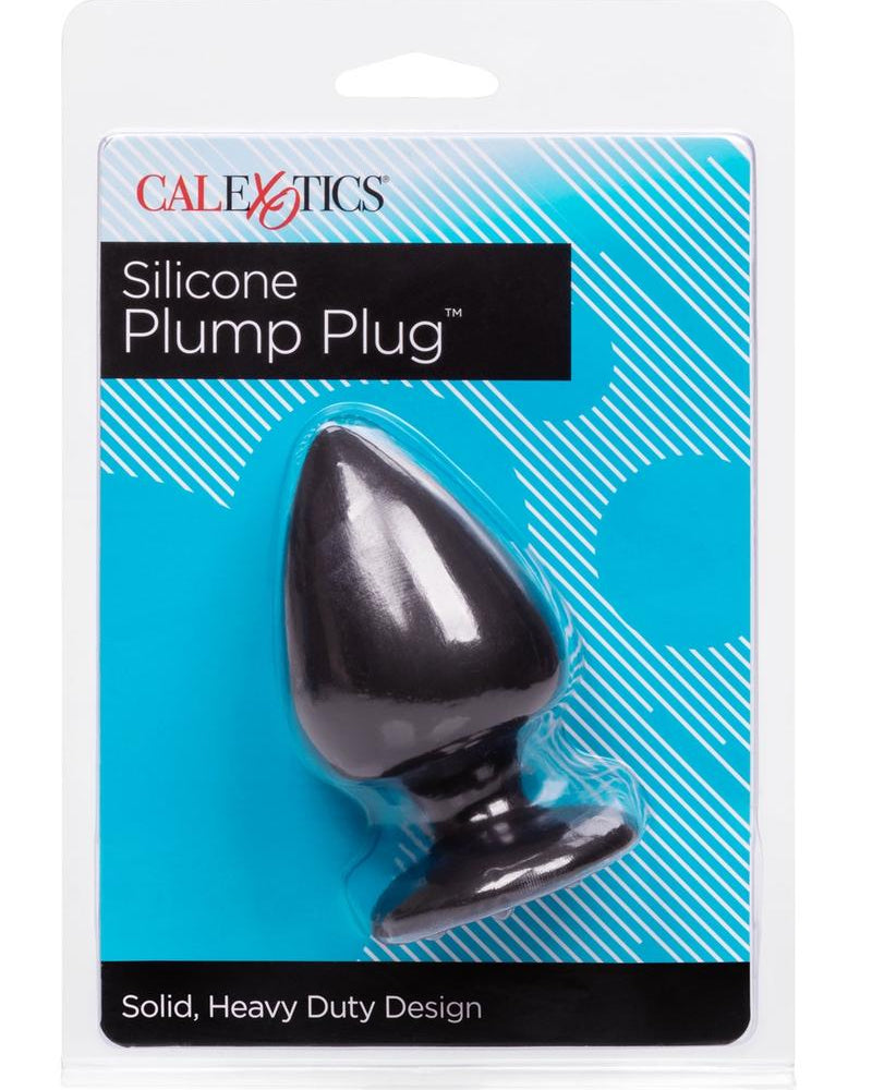 Tapón anal de silicona Plump Plug negro de 3,25 pulgadas