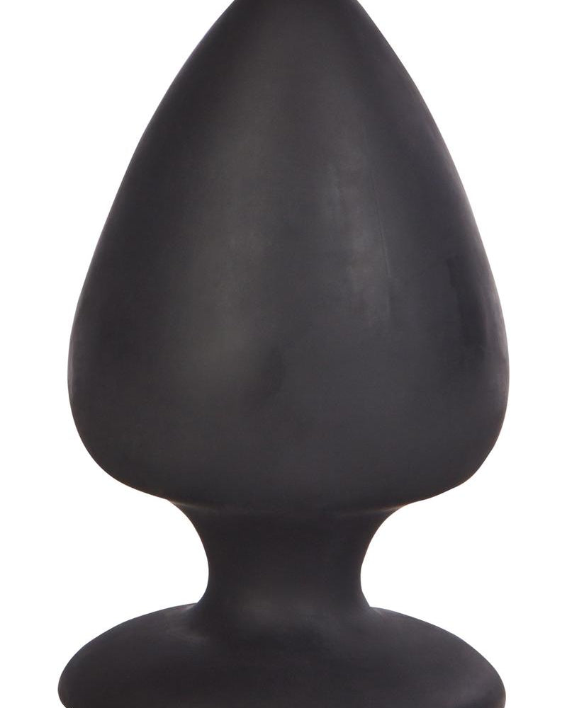 Tapón anal de silicona Plump Plug negro de 3,25 pulgadas