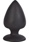 Tapón anal de silicona Plump Plug negro de 3,25 pulgadas