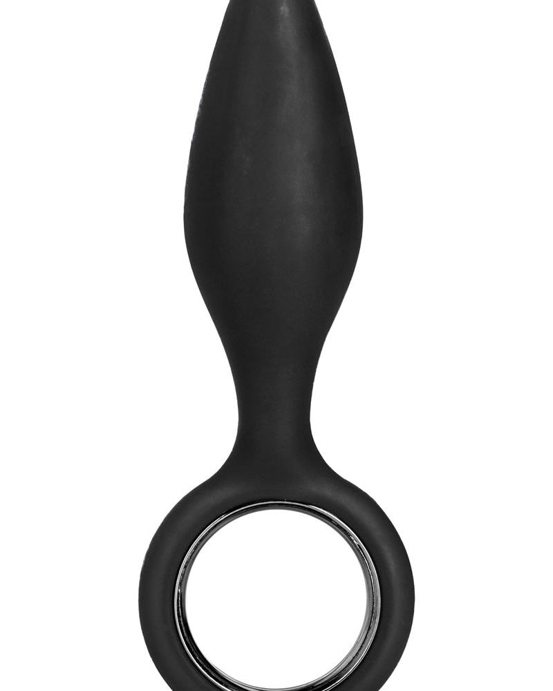 Booty Slider Silicone Anal Plug Black 4 Inch
