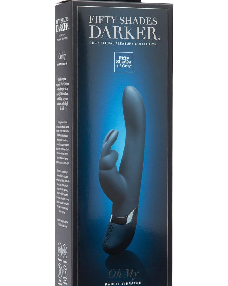 Fifty Shades Darker Oh My Silicone Rabbit Vibrator Waterproof Black
