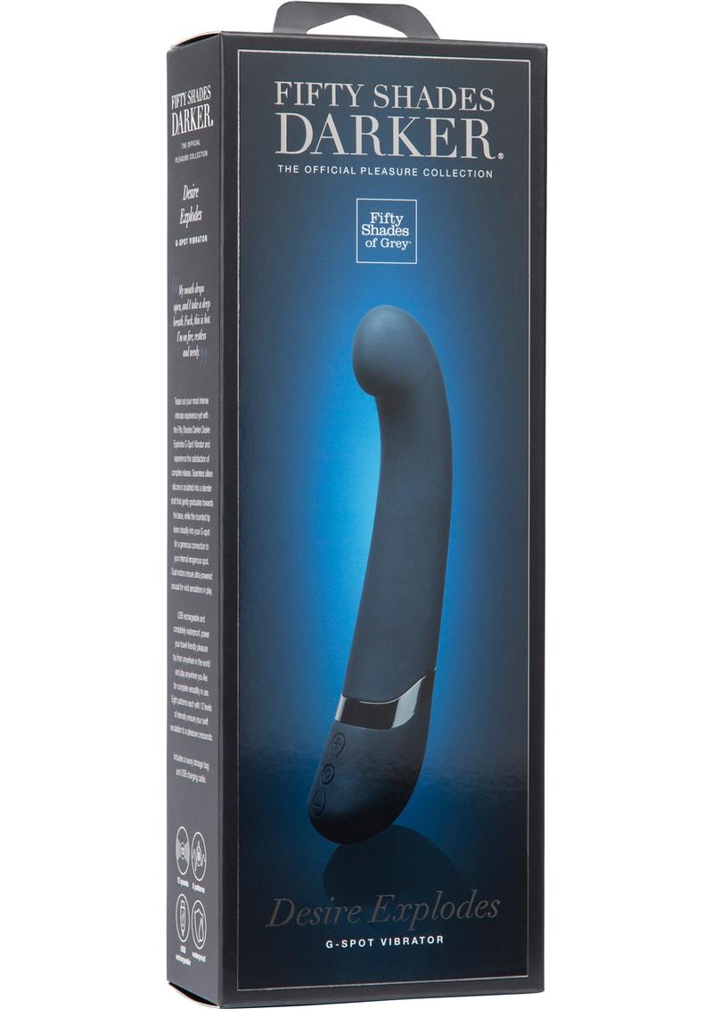 Fifty Shades Darker Desire Explodes Silicone G-Spot Vibrator Waterproof Black