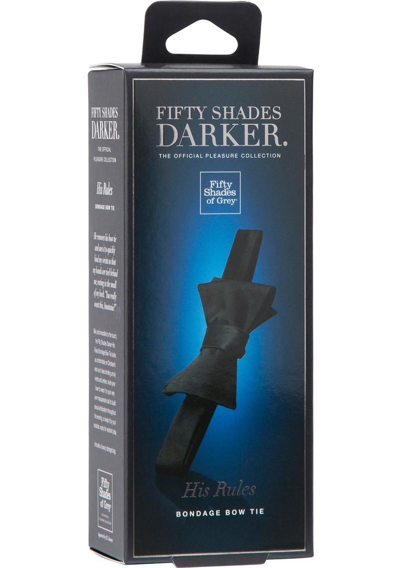 Fifty Shades Darker His Rules Bondage Bow Tie Black