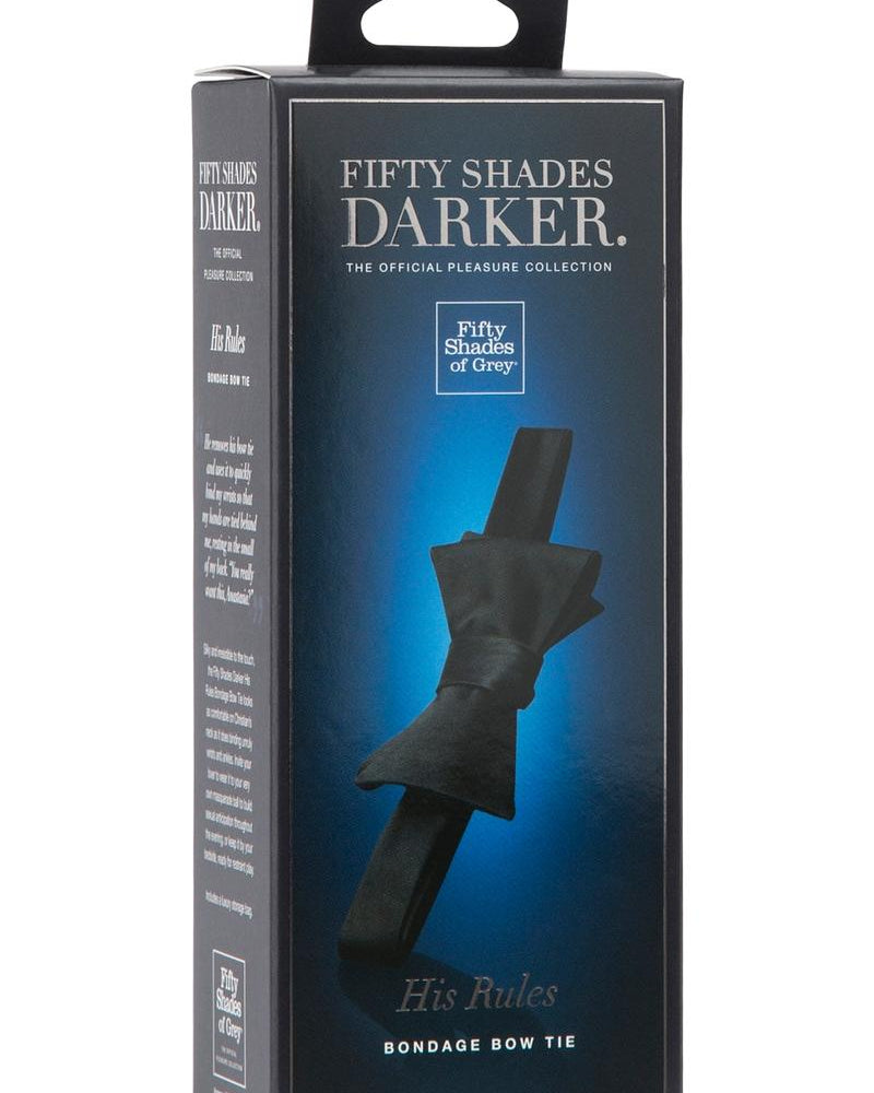 Fifty Shades Darker His Rules Bondage Bow Tie Black