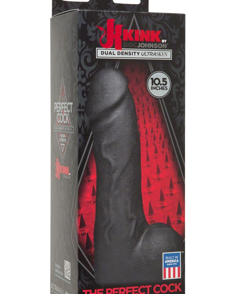 Kink the Perfect Cock Bual Density UltraSkyn Negro 10.5 Pulgadas