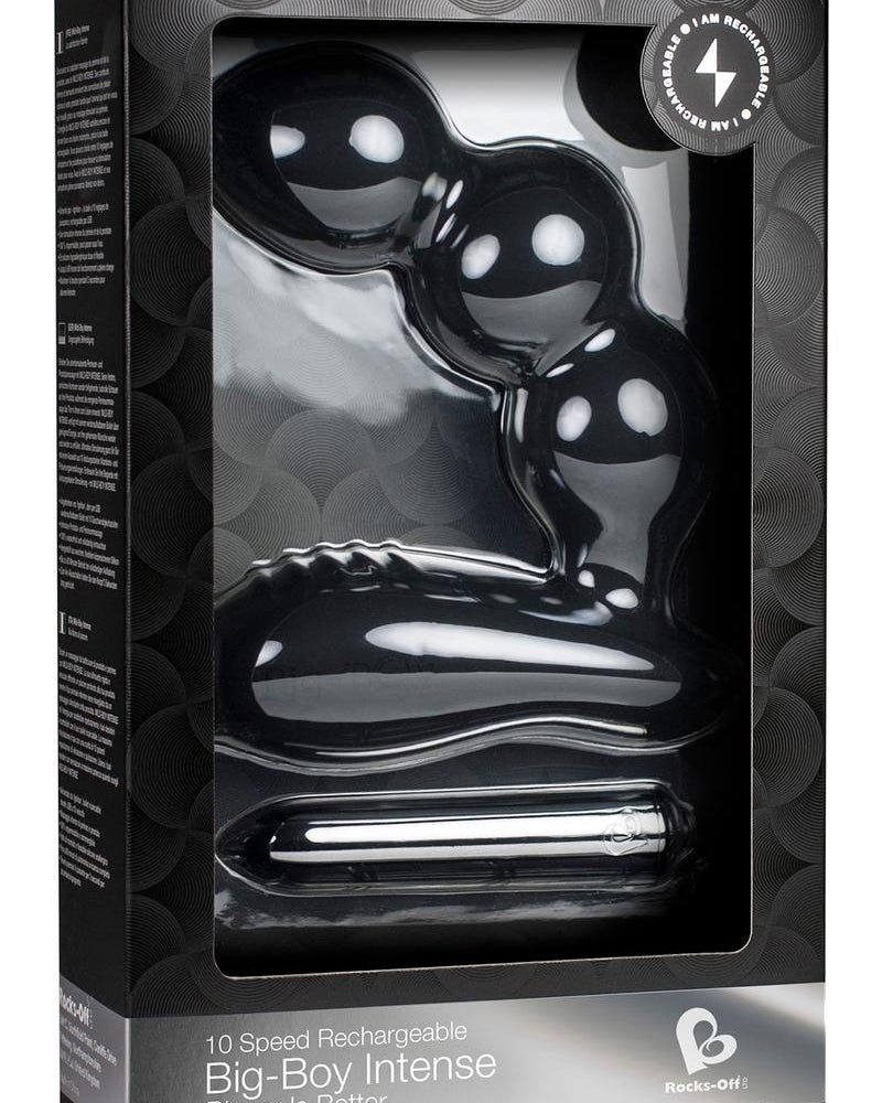 Big Boy Intense 10 Speed Rechargeable Silicone Waterproof Black