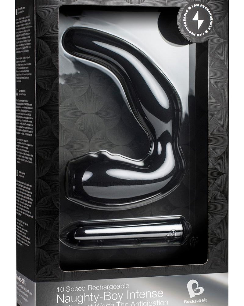 Naughty Boy Intense 10 Speed Rechargeable Silicone Waterproof Black