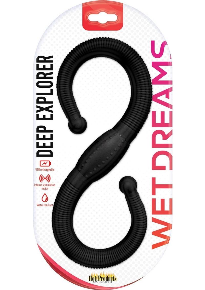 Sonda vibratoria Wet Dreams Deep Explorer Multi-Flex resistente al agua, color negro