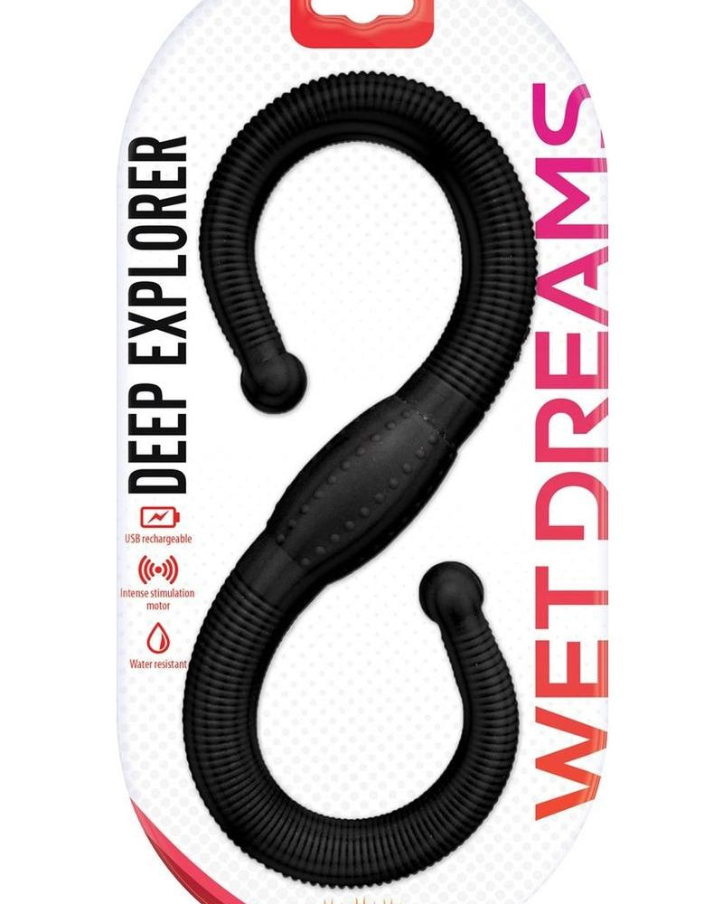 Wet Dreams Deep Explorer Multi-Flex Vibrating Probe Waterproof Black