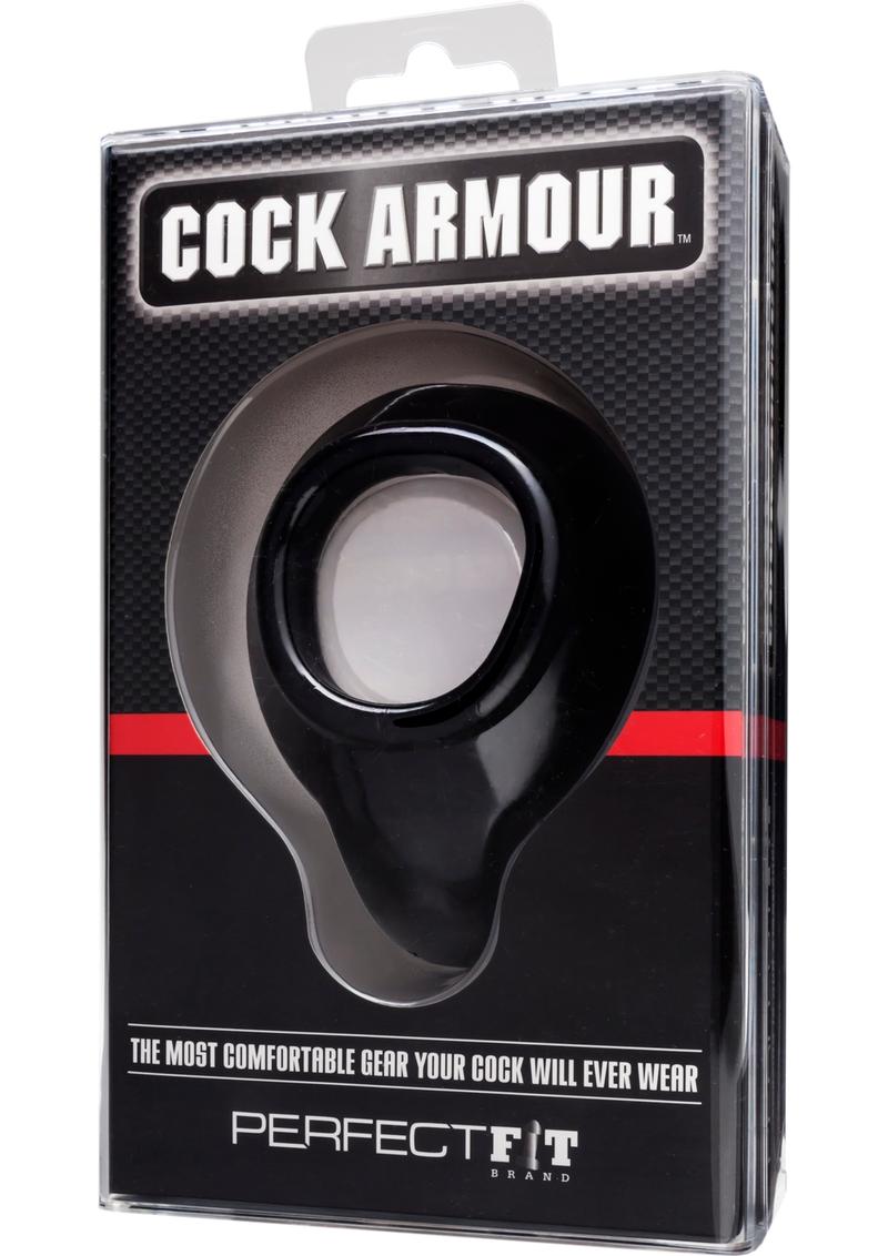 Perfect Fit Cock Armour Cock Ring Large Black