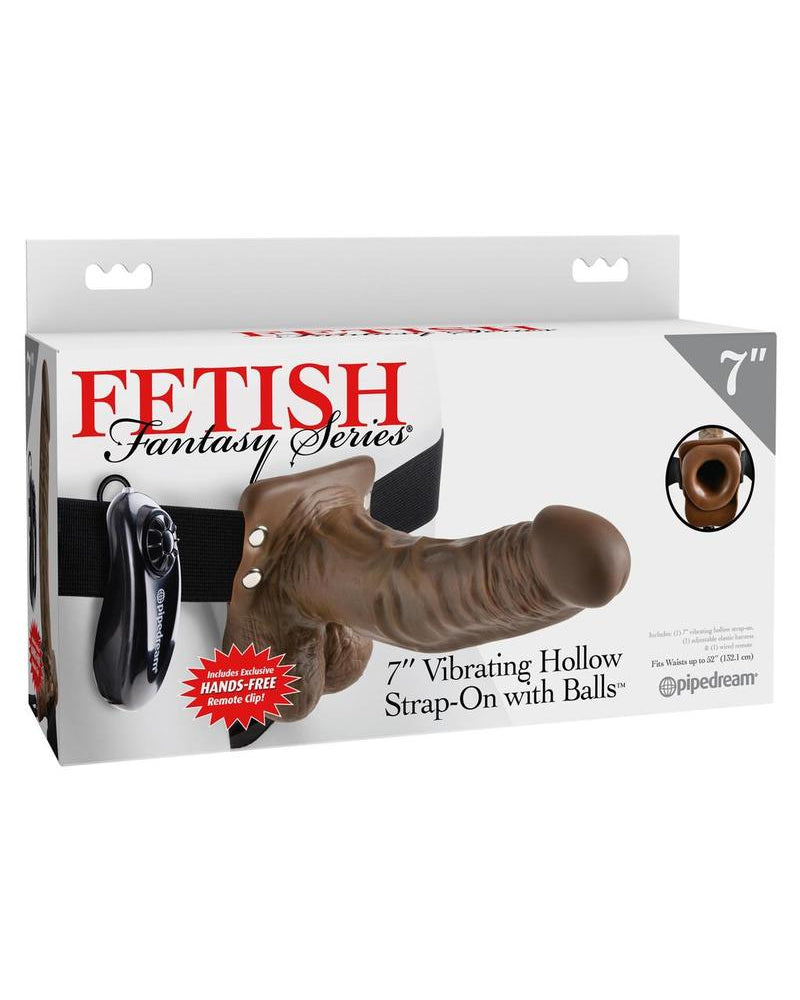 Fetish Fantasy Vibe Hollow Strap-on With Balls Brown 7