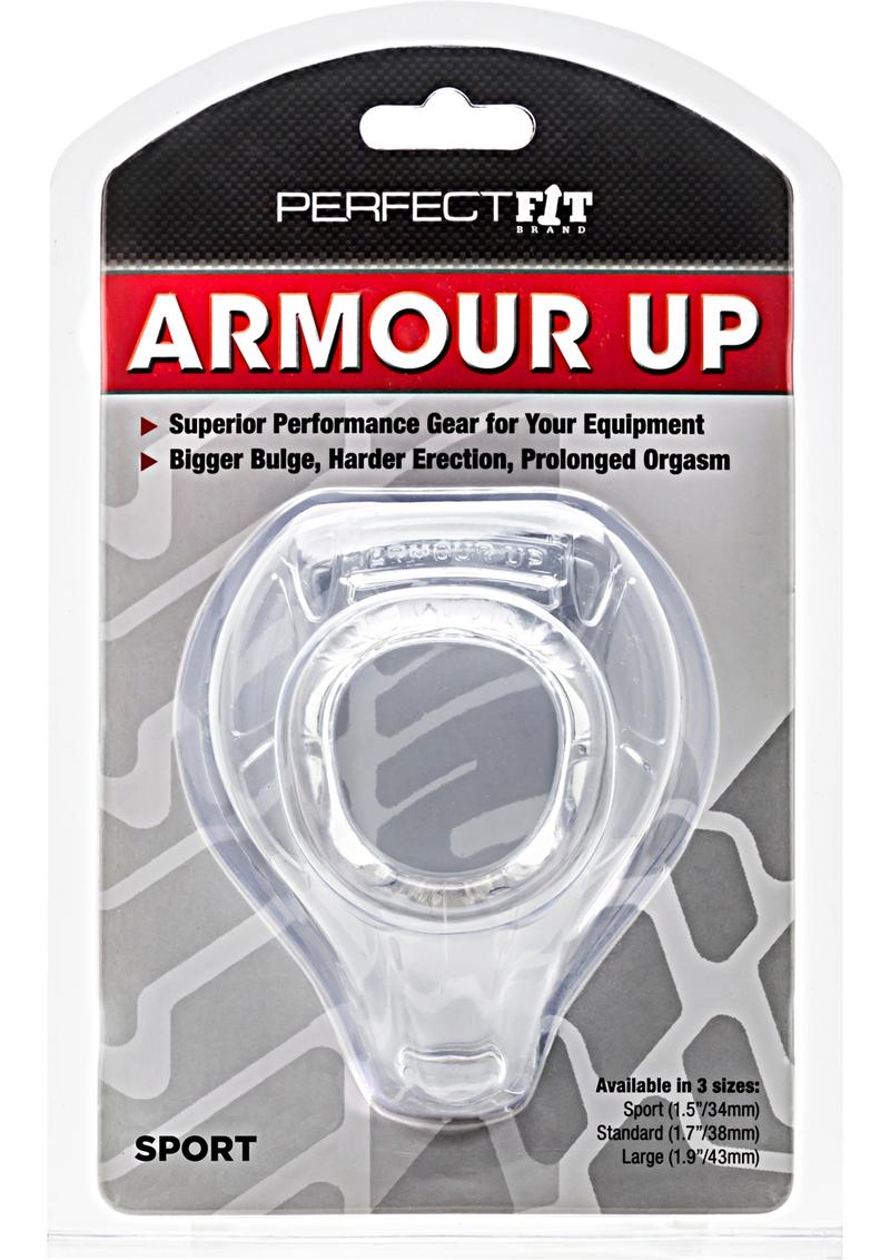 Perfect Fit Armour Up Cock Ring Clear Sport