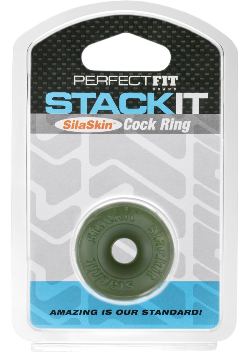 Perfect Fit Stackit SilaSkin Cock Ring Green