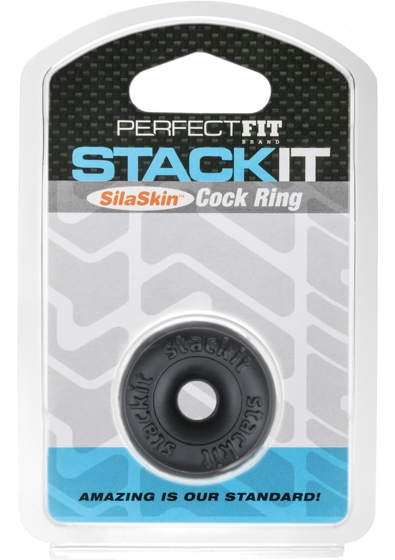 Perfect Fit Stackit SilaSkin Cock Ring Black