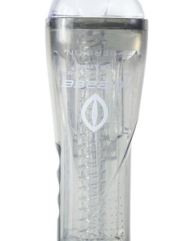 Masturbador vibrador Cyberskin Release Deep Pussy Stroker resistente al agua y transparente