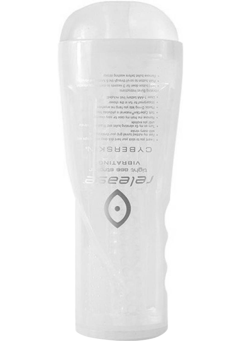 Cyberskin Release Vibrating Tight Ass Stroker Clear