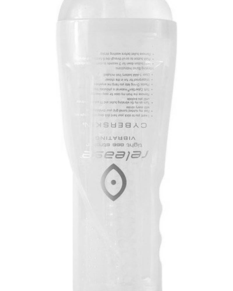 Cyberskin Release Vibrating Tight Ass Stroker Clear