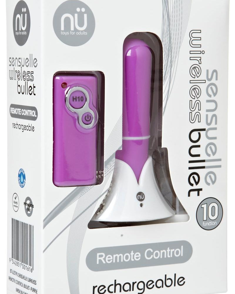 Nu Sensuelle - Bala inalámbrica recargable con control remoto, color morado