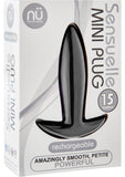 Nu Sensuelle Mini Plug 15 Function Rechargeable Silicone Waterproof Black 5 Inch