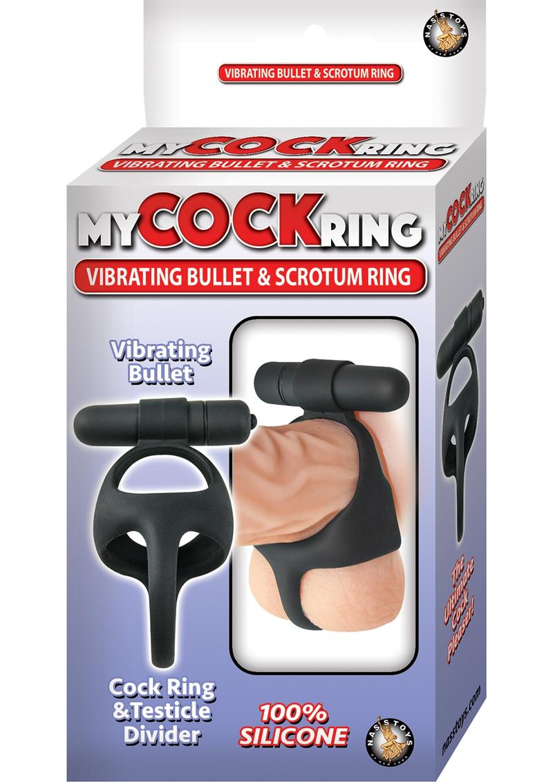 Mi anillo vibrador para el pene y anillo para el escroto color negro