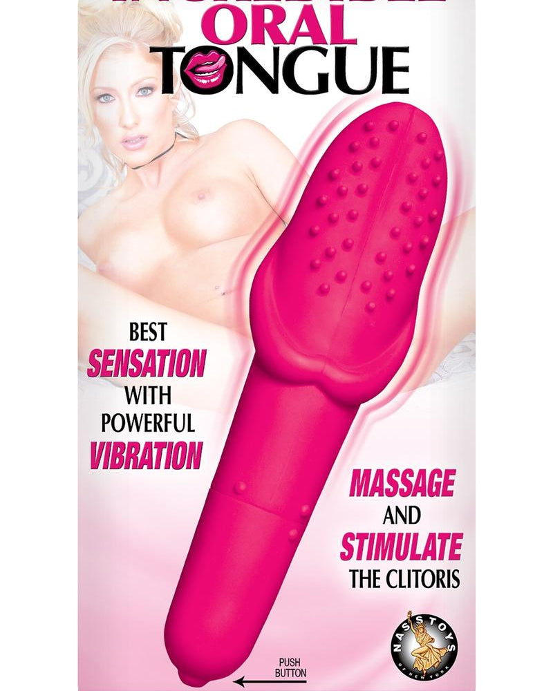 Incredible Oral Tongue Silicone Vibe Waterproof Pink 6.25 Inch