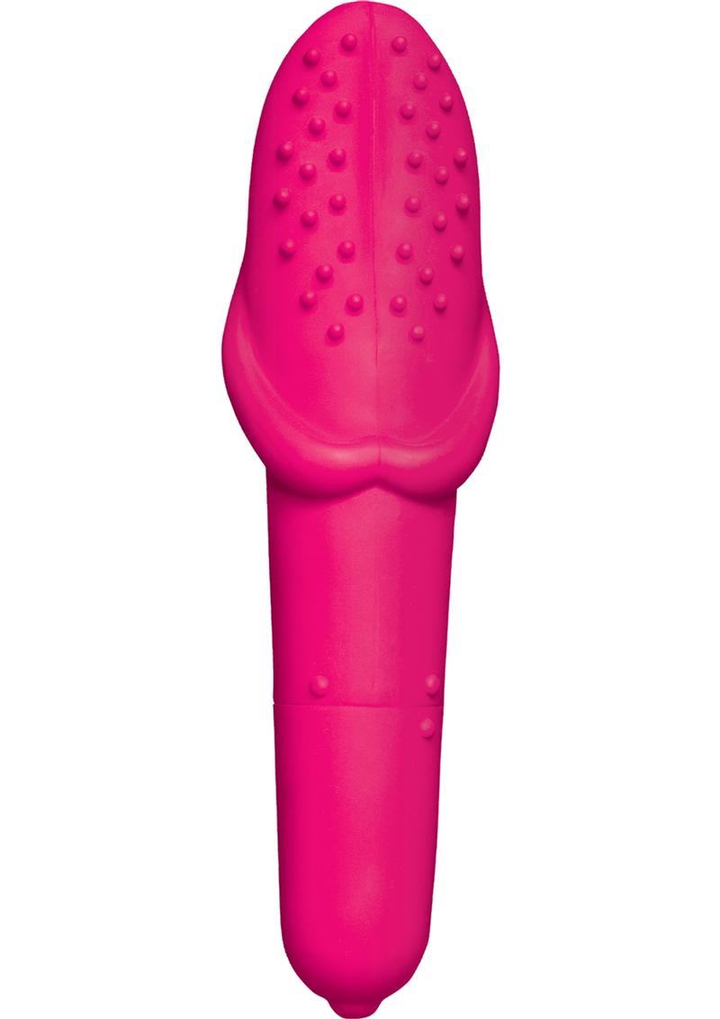 Increíble vibrador de silicona para lengua oral, resistente al agua, color rosa, 6,25 pulgadas