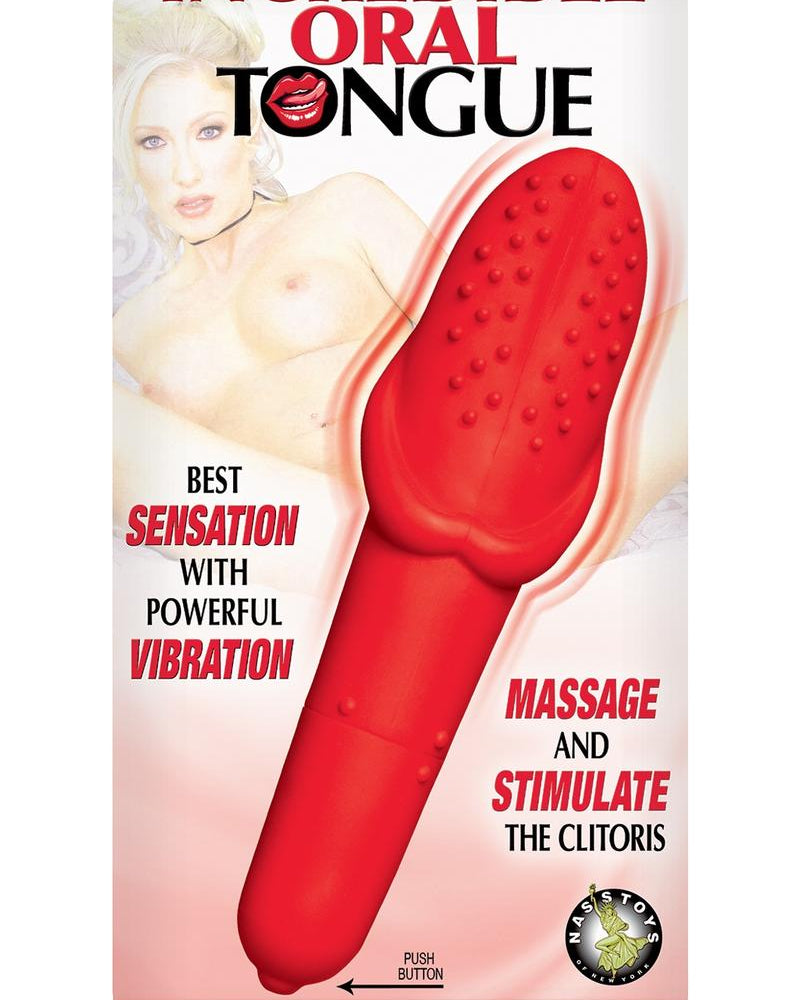 Incredible Oral Tongue Silicone Vibe Waterproof Red 6.25 Inch
