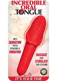 Increíble vibrador de silicona para lengua oral, resistente al agua, color rojo, 6,25 pulgadas