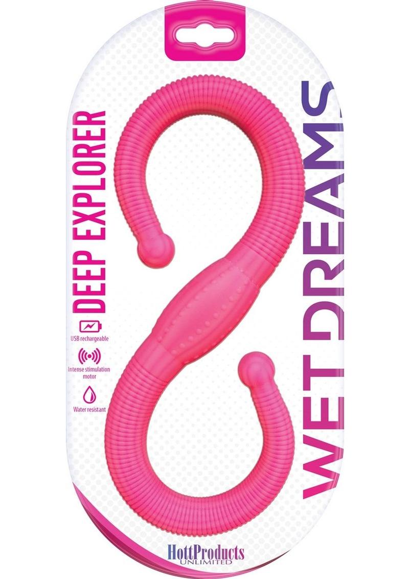 Sonda vibratoria Wet Dreams Deep Explorer Multi-Flex resistente al agua, color rosa