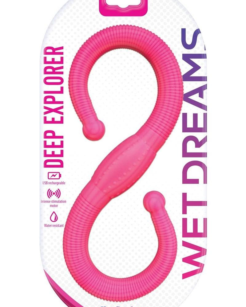 Wet Dreams Deep Explorer Multi-Flex Vibrating Probe Waterproof Pink