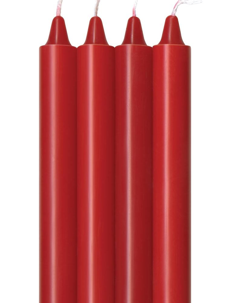 Velas de goteo cálidas Make Me Melt Red Hot, paquete de 4