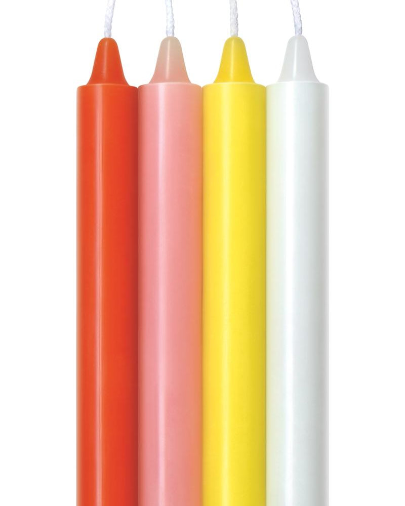 The 9`s Make Me Melt Warm Drip Candles Assorted Pastel Colors 4 Each Per Pack