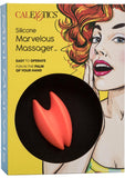 Mini Marvels Marvelous Silicone Rechargeable Massager Waterproof Orange 3 Inch