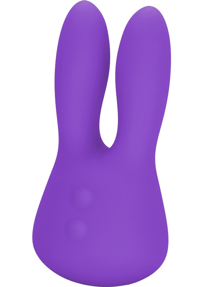 Mini Marvels Marvelous Bunny - Masajeador de silicona recargable, resistente al agua, morado, 3,75 pulgadas