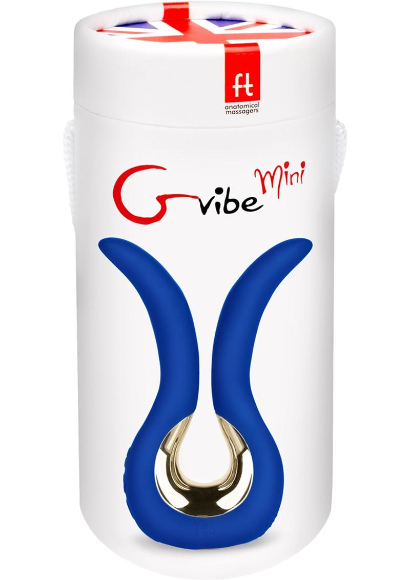 G Vibe Mini Vibrador de Silicona Doble Motor Resistente al Agua Azul