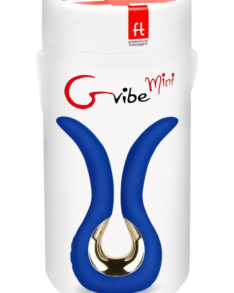 G Vibe Mini Vibrador de Silicona Doble Motor Resistente al Agua Azul