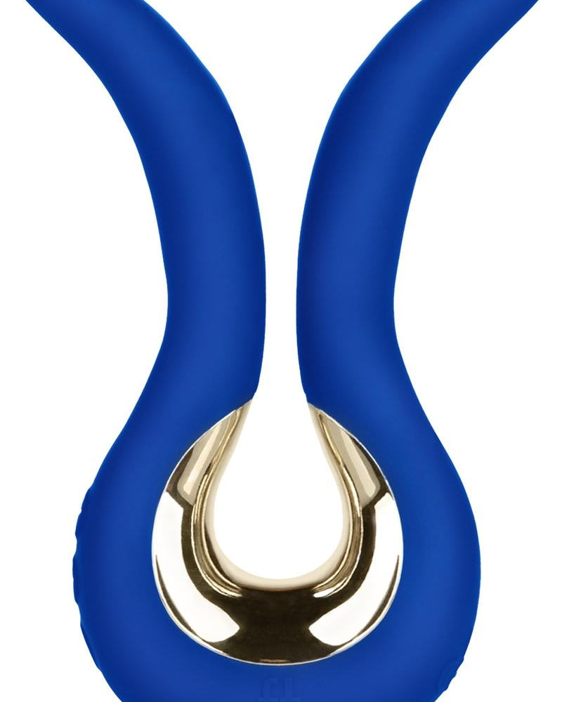 G Vibe Mini Vibrador de Silicona Doble Motor Resistente al Agua Azul